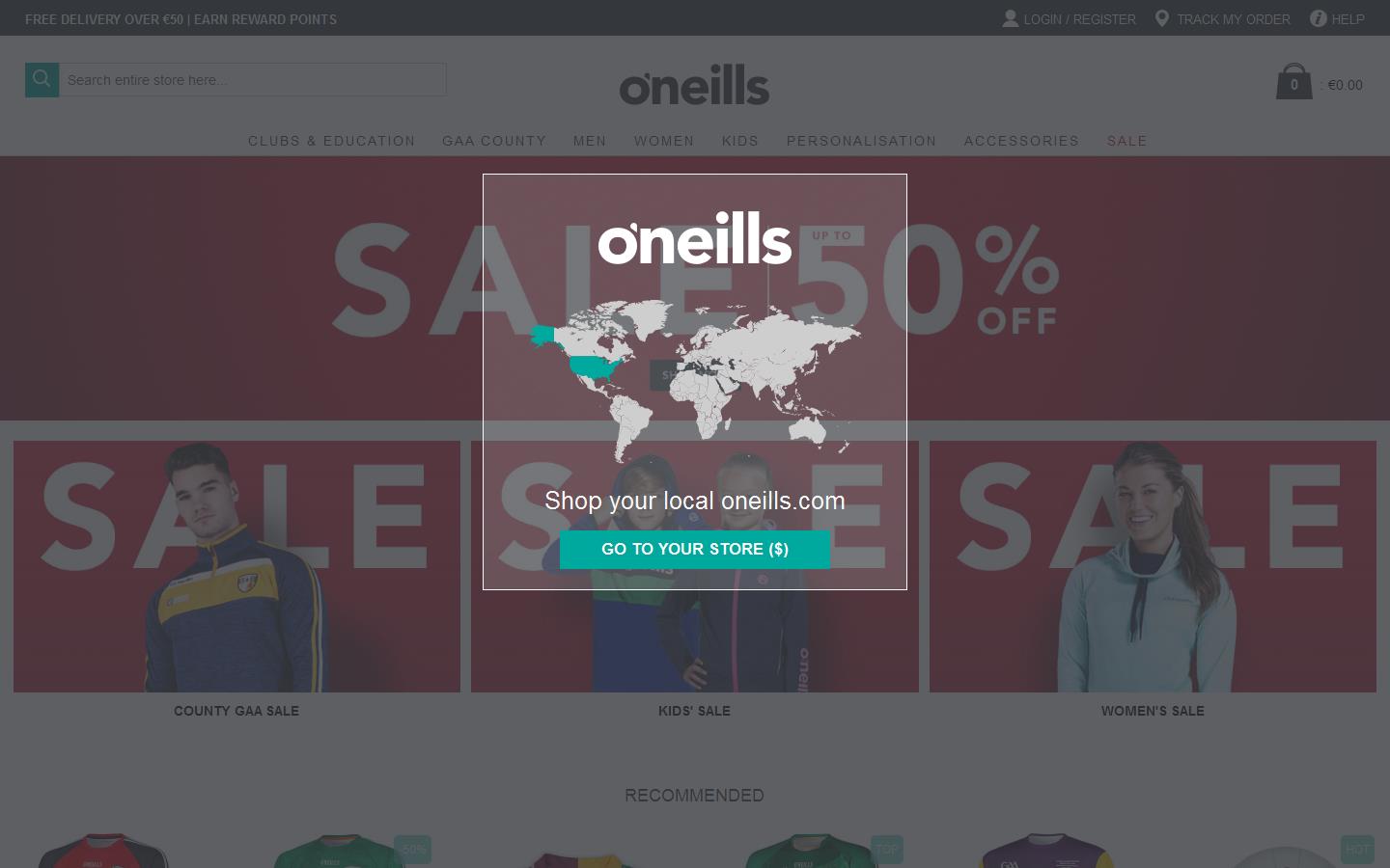 O''Neills Website