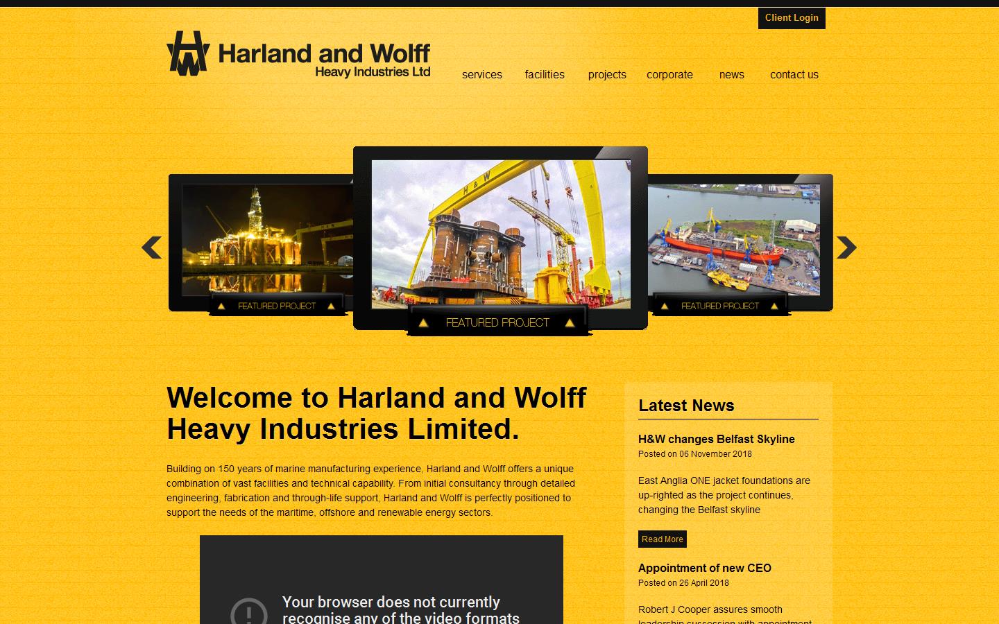 Harland & Wolff Website