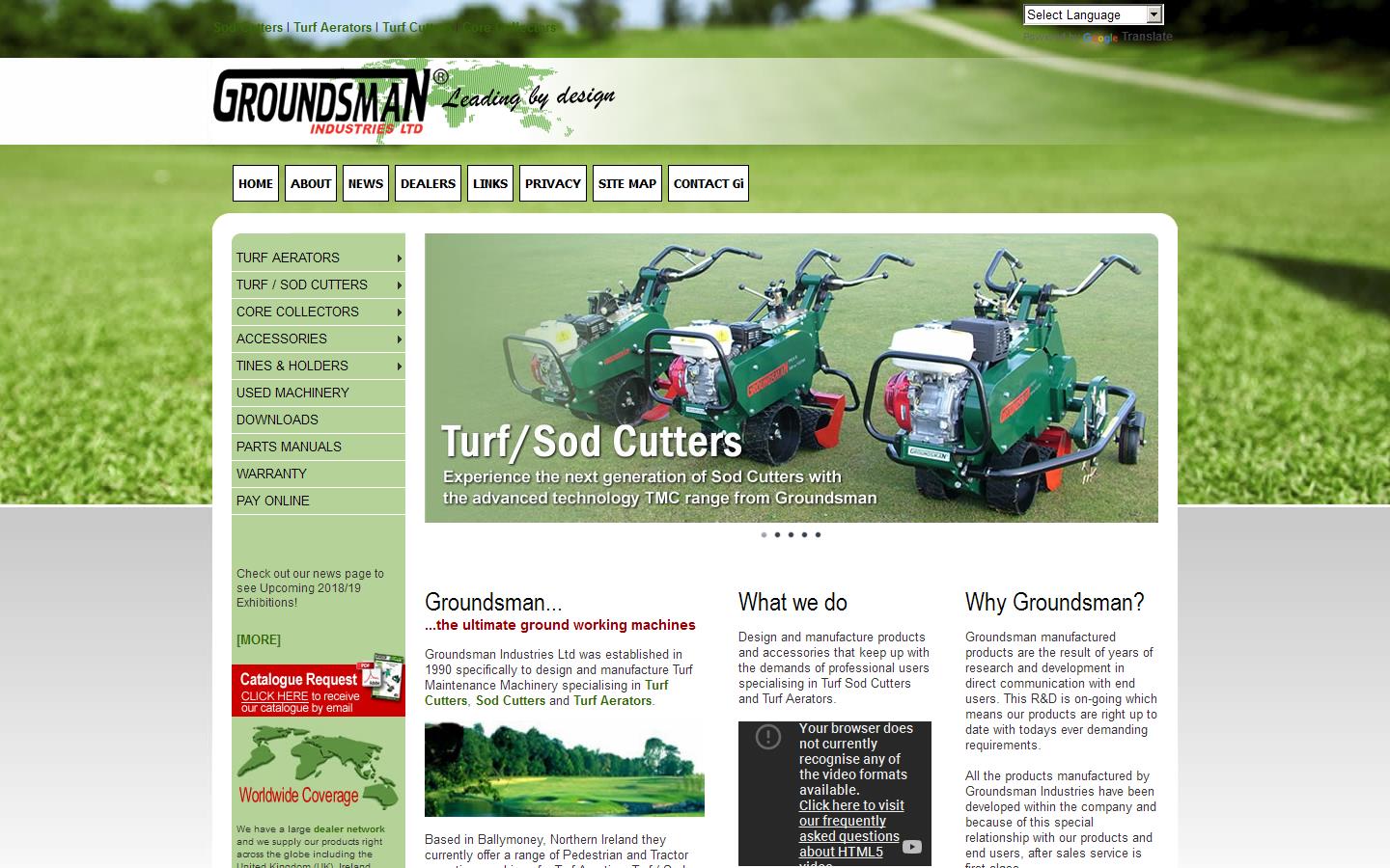 Groundsman Industries Ltd Website