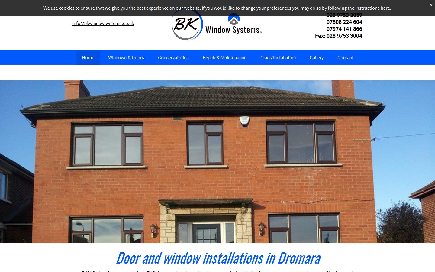 B K Window Systems Website