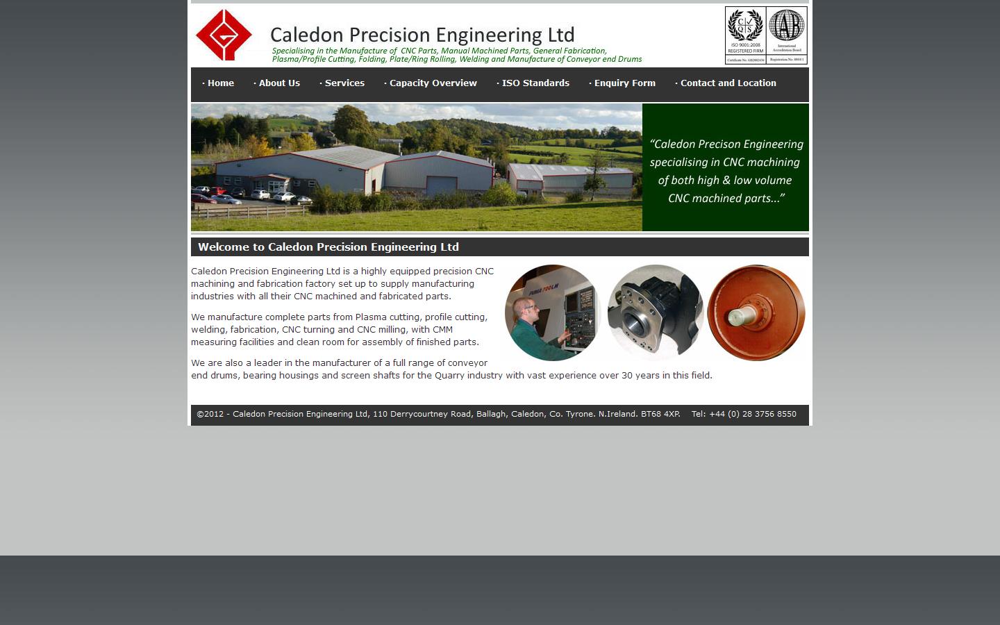 Caledon Precision Engineering Ltd Website