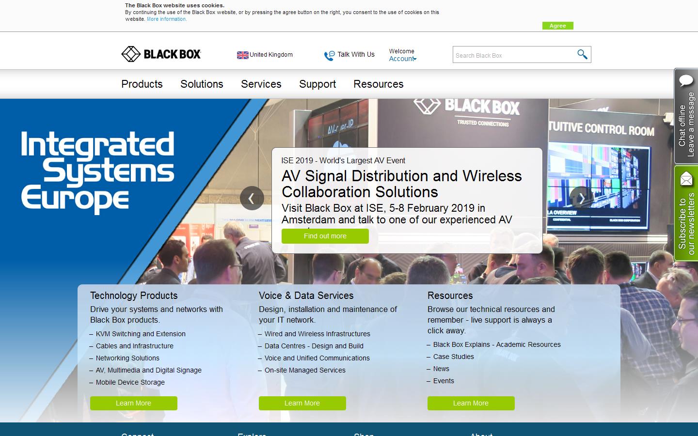 Black Box Network Services Website