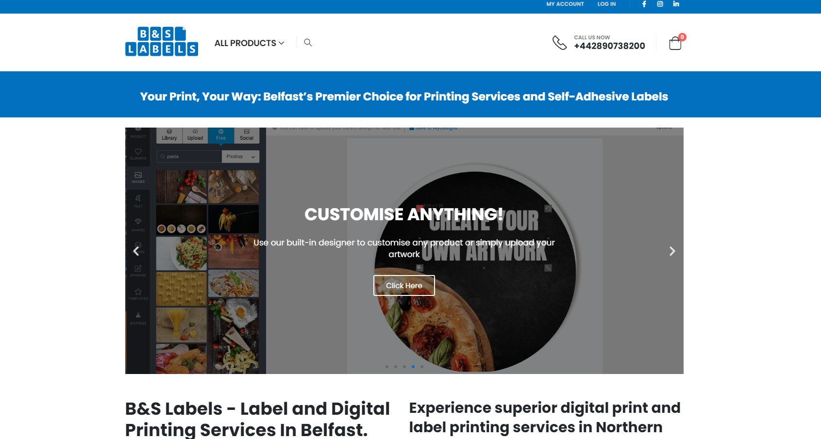 B & S Labels Website