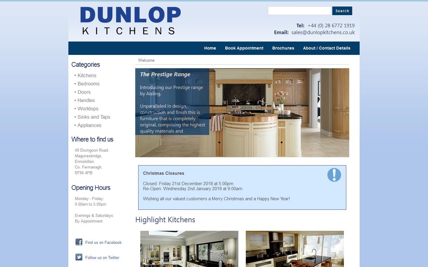 Dunlop Kitchens Website