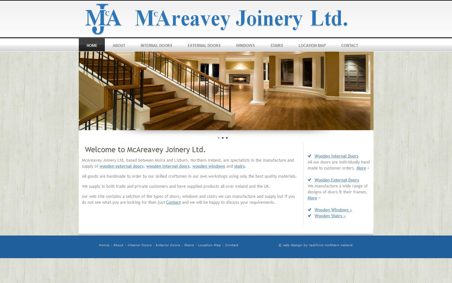 J McAreavey Joinery Ltd Website