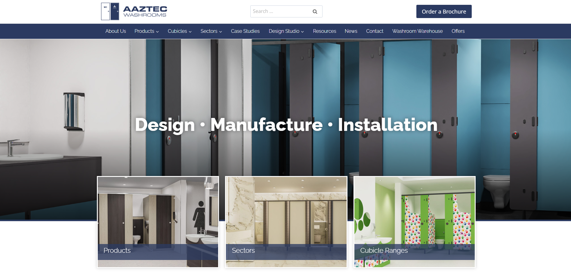 Aaztec Washrooms Website