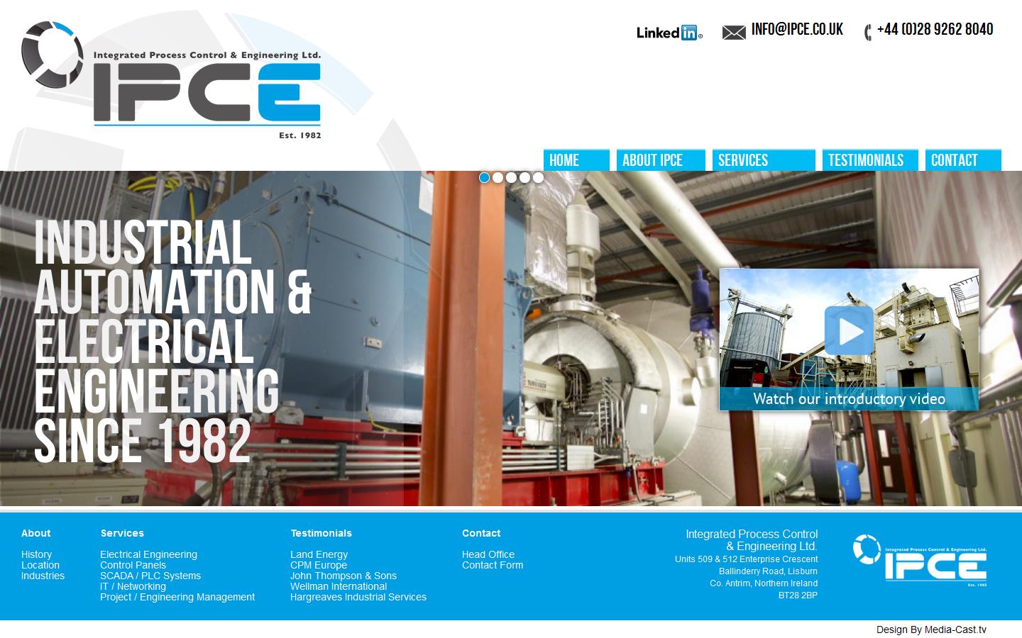 Integrated Process Control & Engineering Ltd Website
