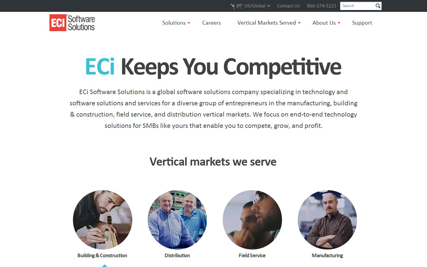 E C I Software Solutions Website