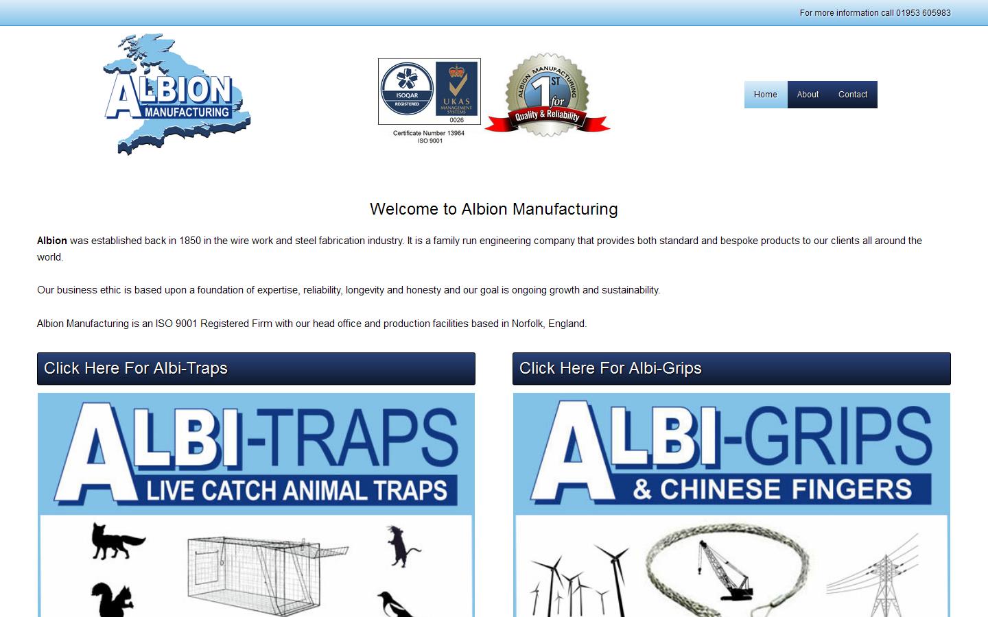 Albion Manufacturing Website