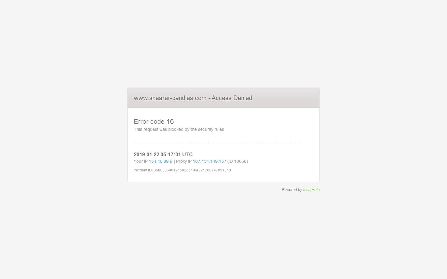 Shearer Candles Website