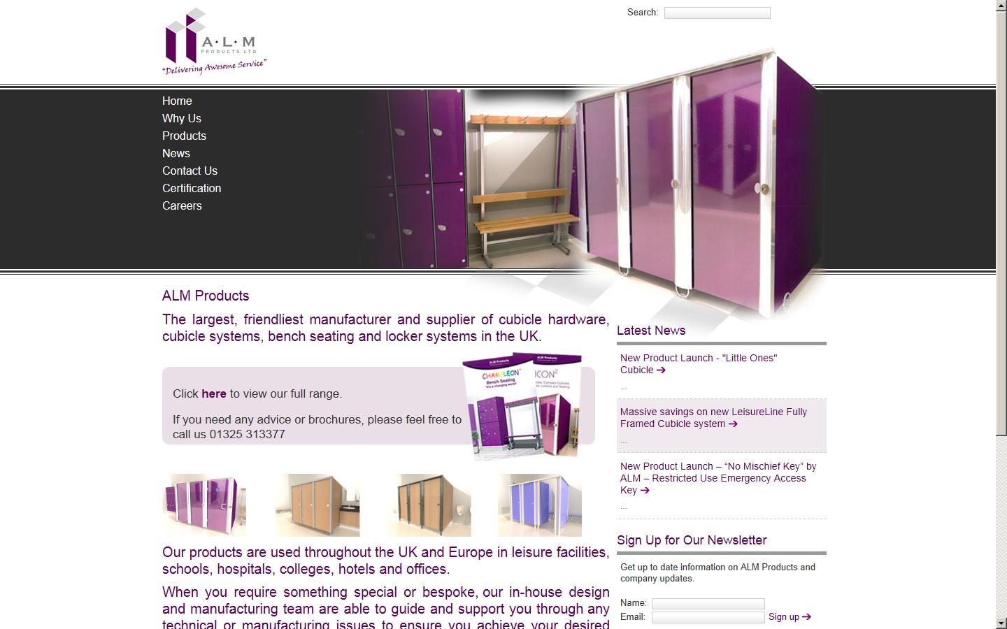 A L M Products Ltd Website