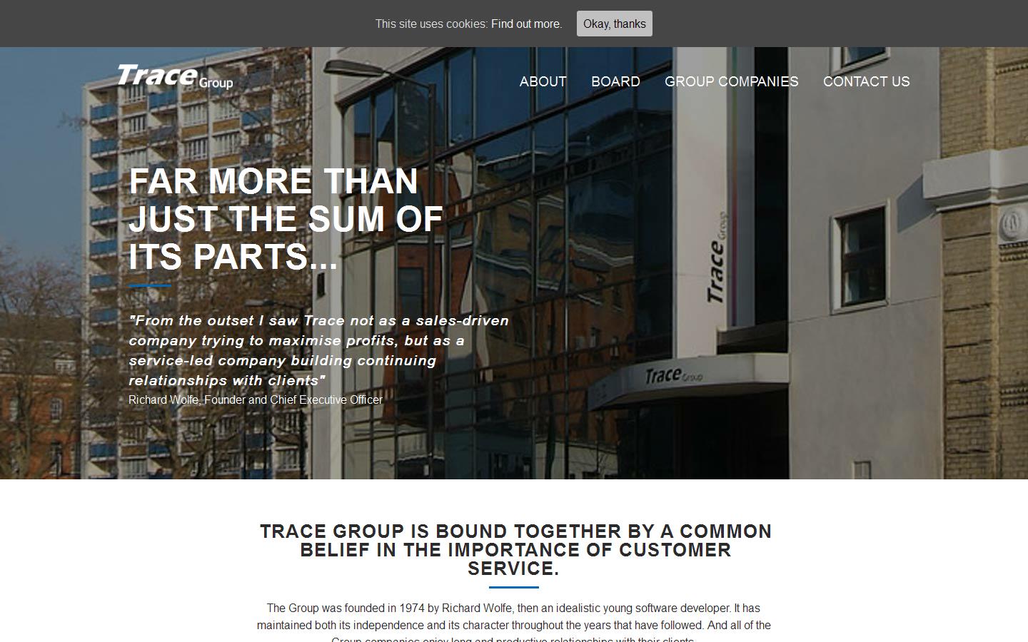 Trace Group Plc Website