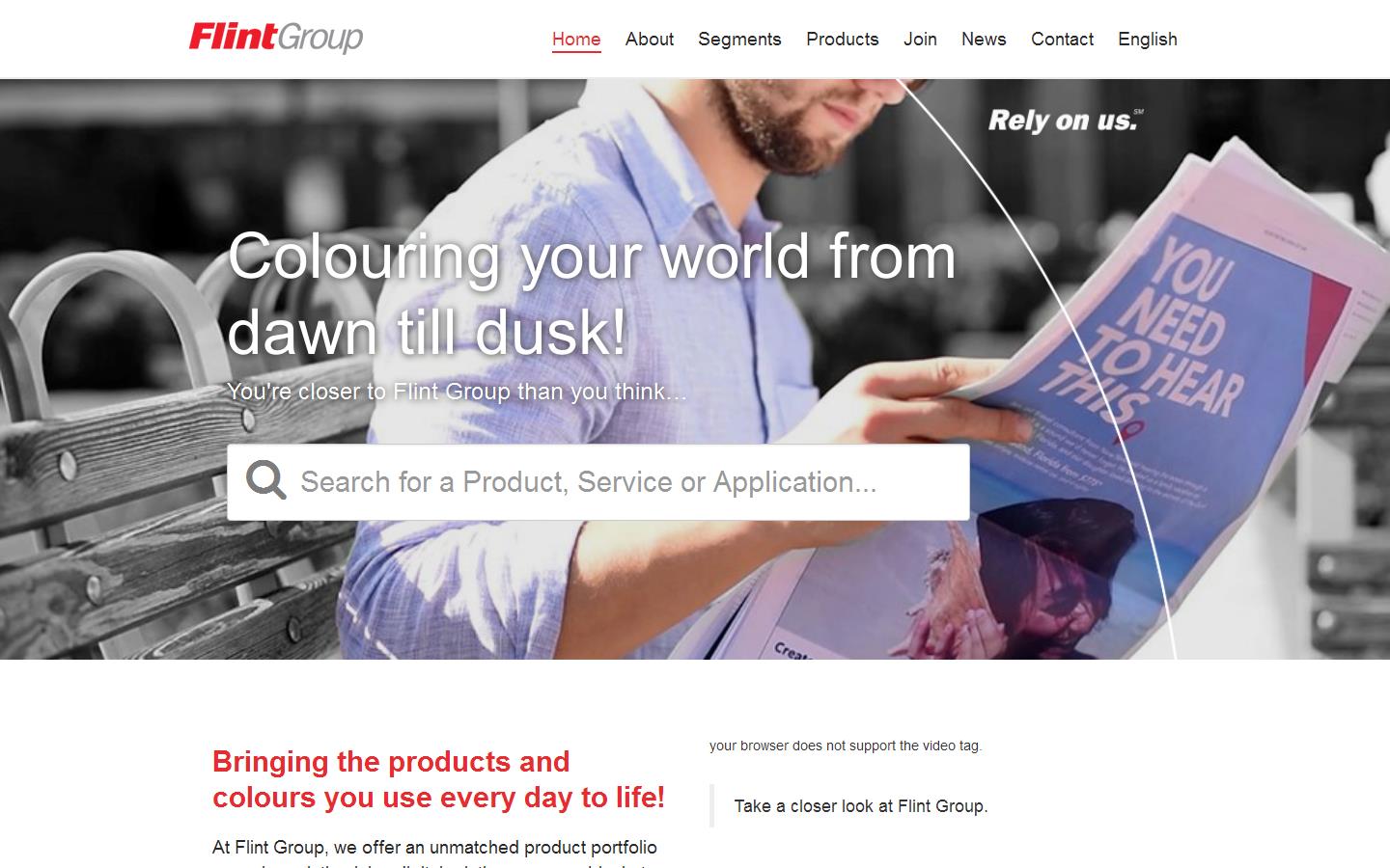 Flint Ink Ltd Website