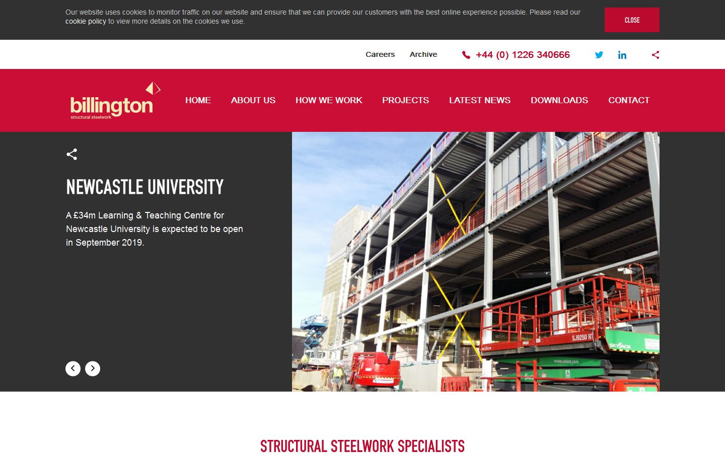 Billington Structures Ltd Website