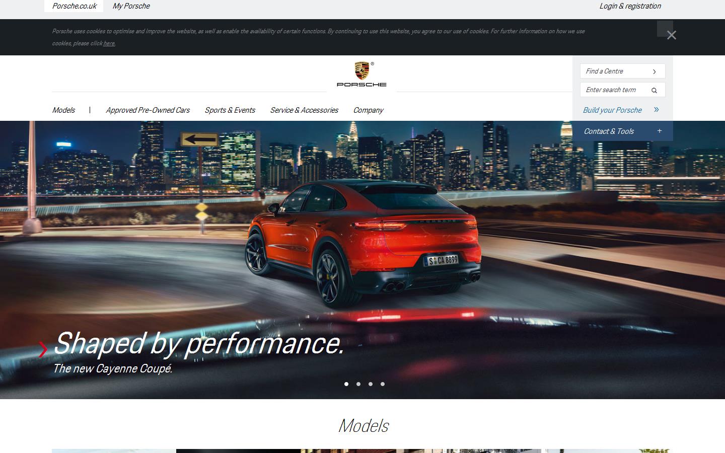 Porsche Cars GB Website