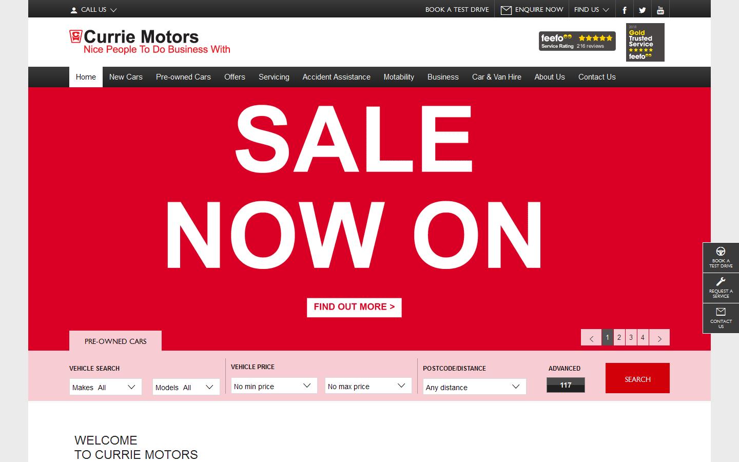 Currie Motors Website