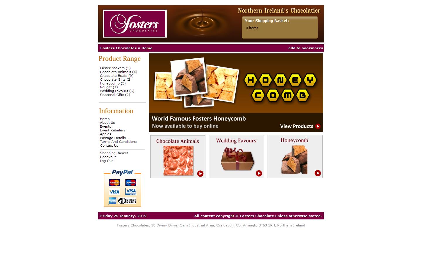 Fosters Chocolates Website