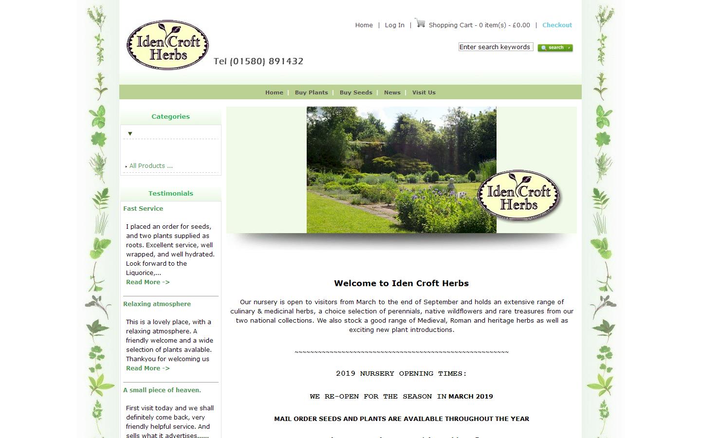 Iden Croft Herbs Website