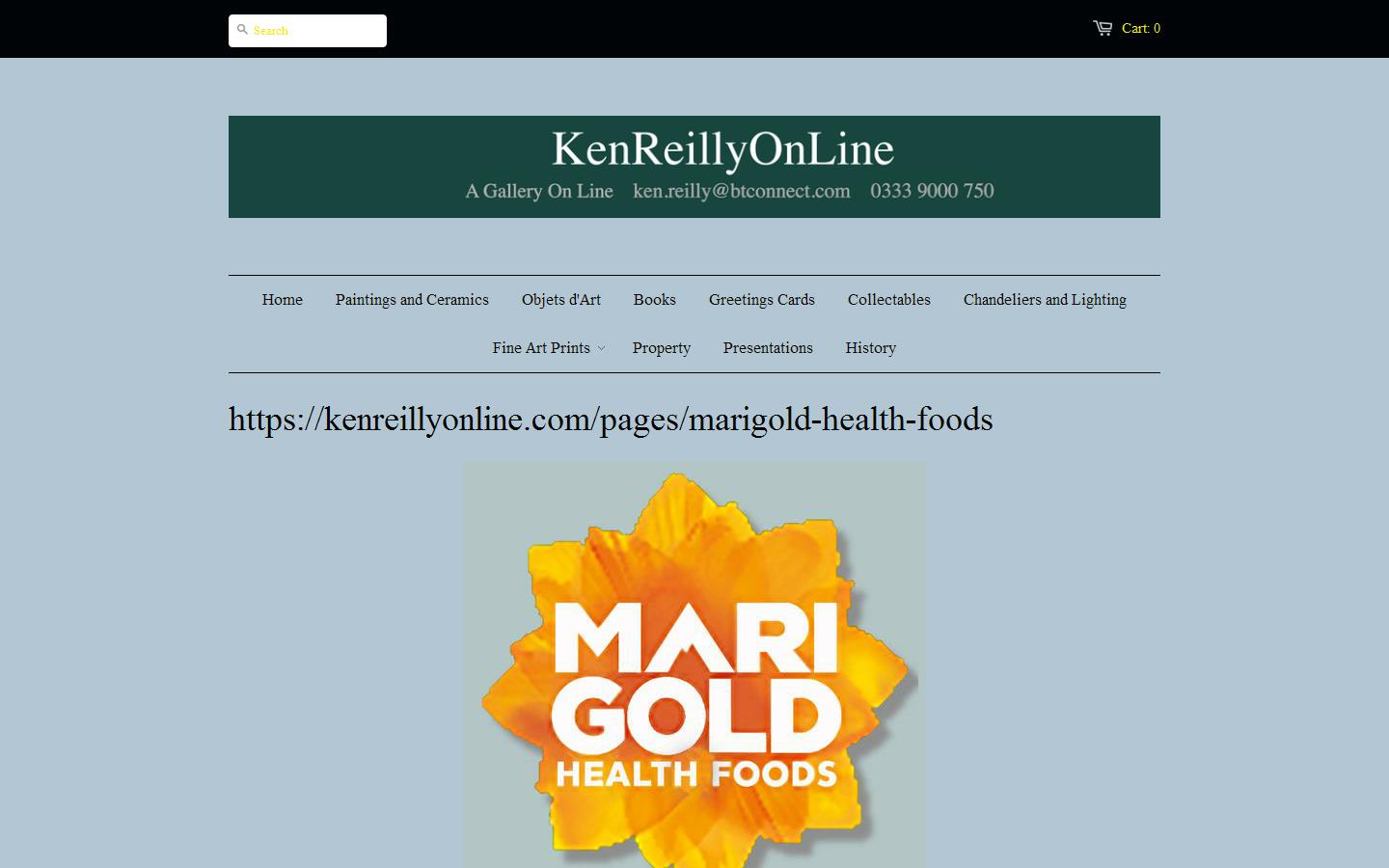 Marigold Health Foods Ltd Website