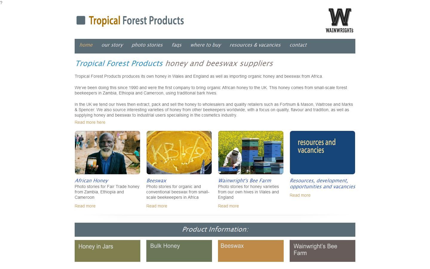 Tropical Forest Products Website