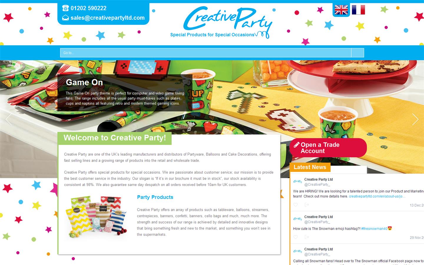 Creative Party Website