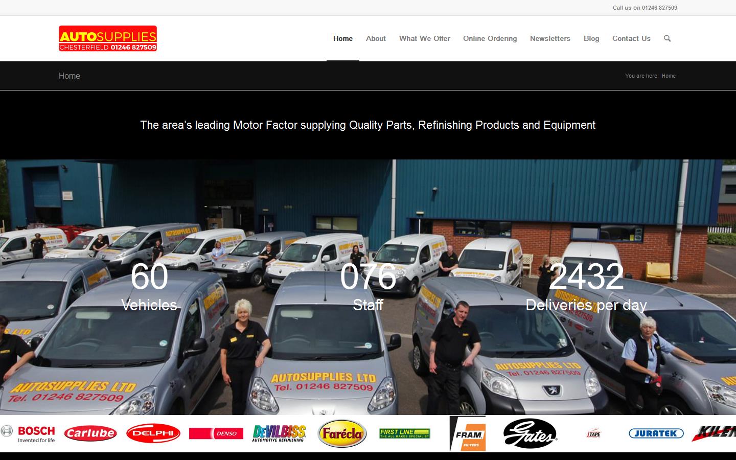 Auto Supplies Chesterfield Ltd Website
