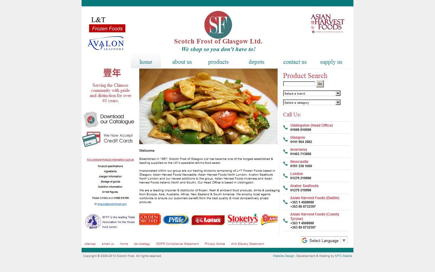 Scotch Frost of Glasgow Ltd Website