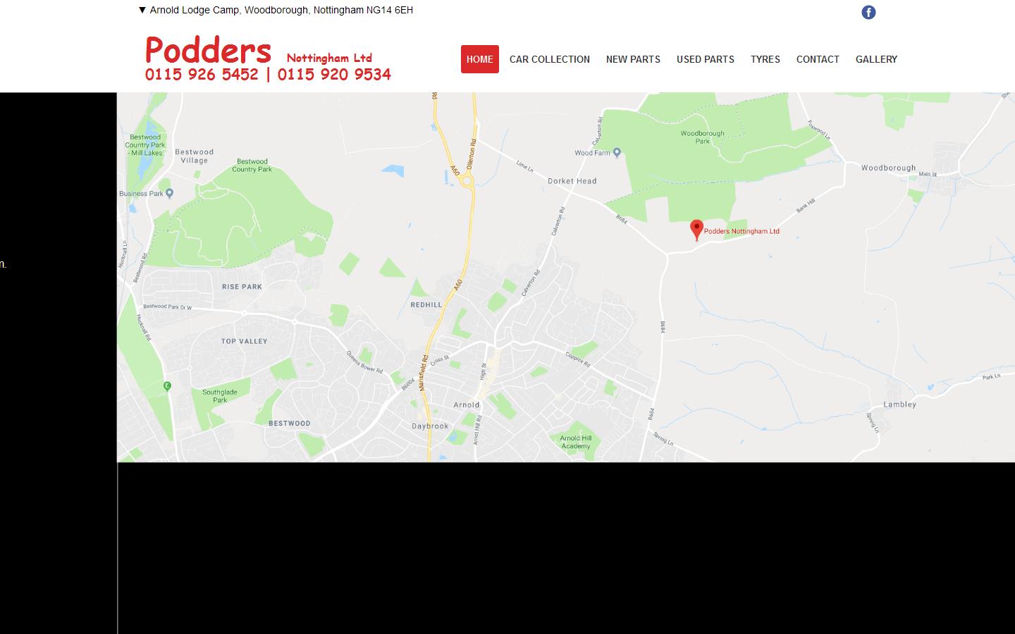 Podders Nottingham Ltd Website
