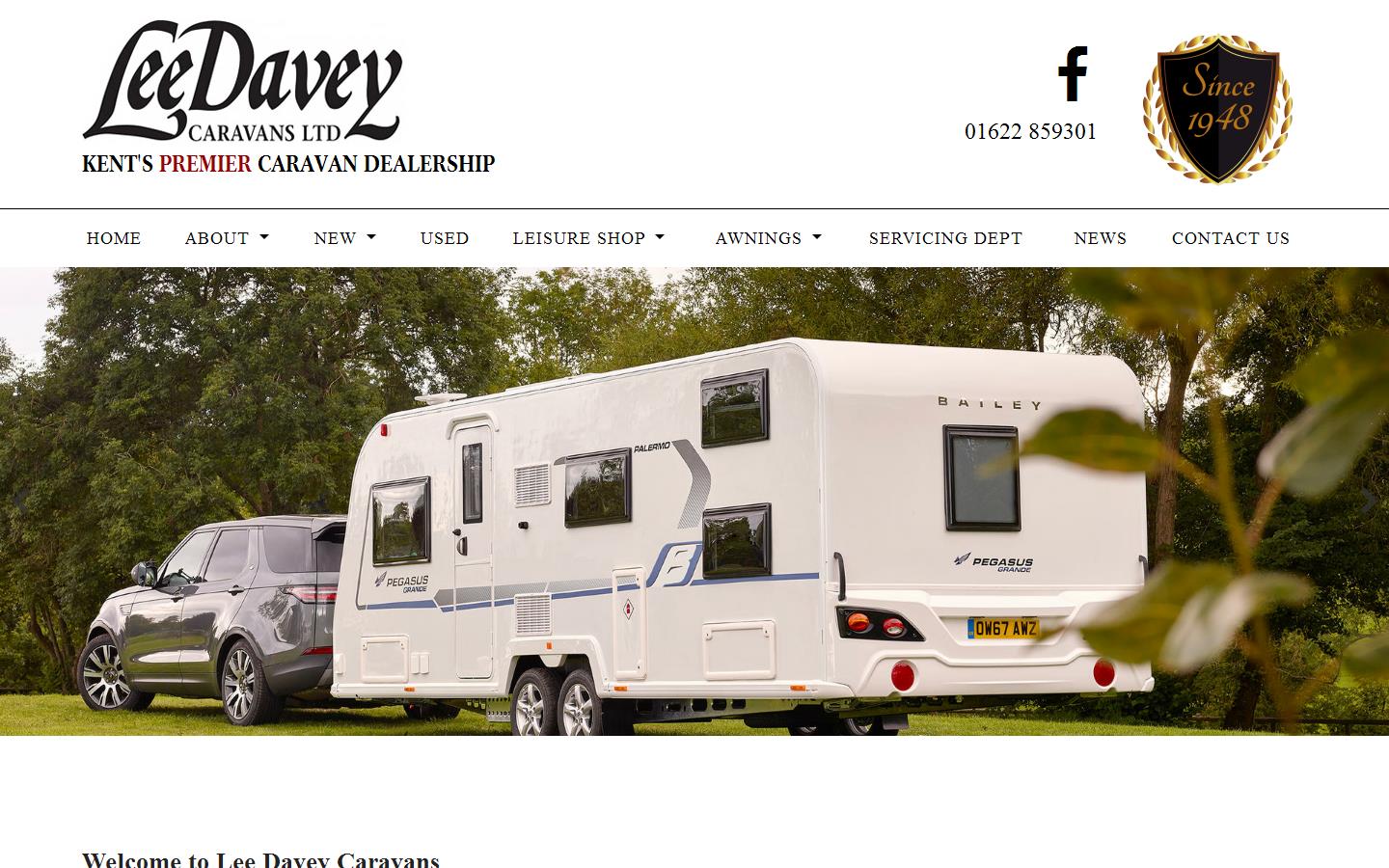 Lee Davey Caravans Ltd Website