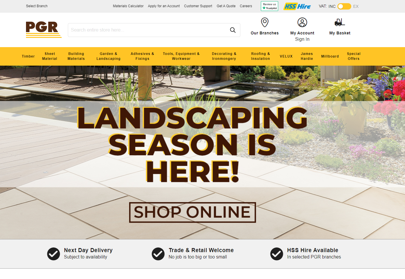 P G R Builders & Timber Merchants Website