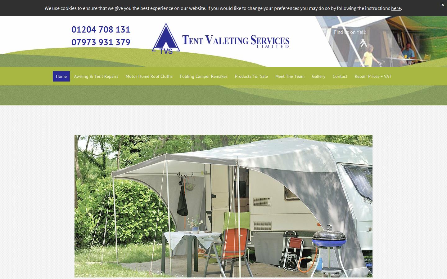Tent Valeting Services Ltd Website