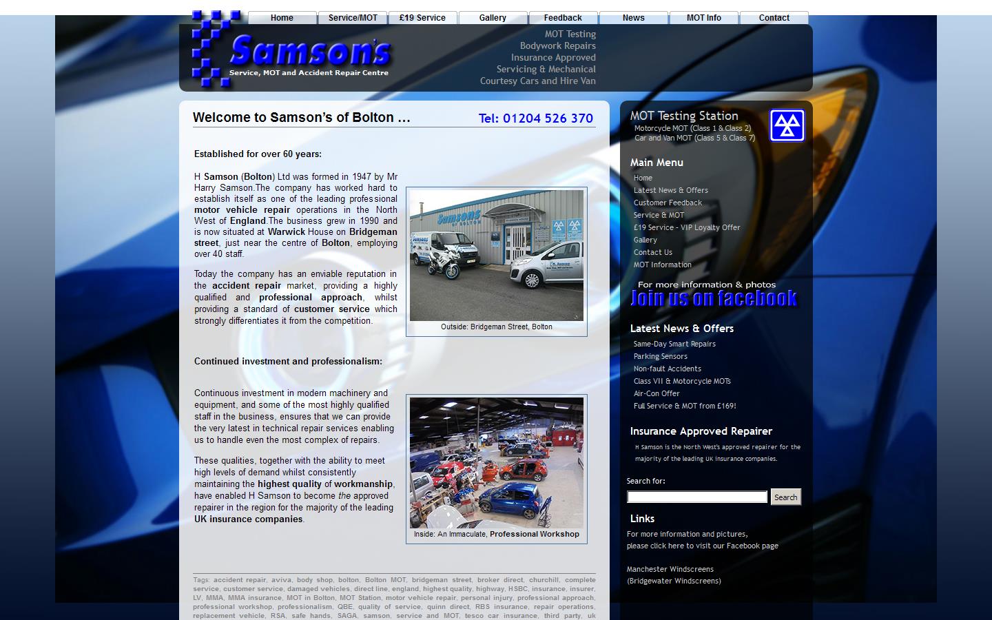 H Samson Bolton Ltd Website