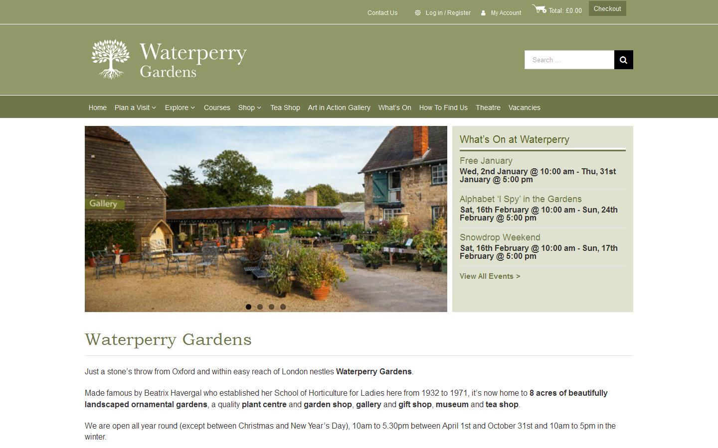 Waterperry Gardens Website