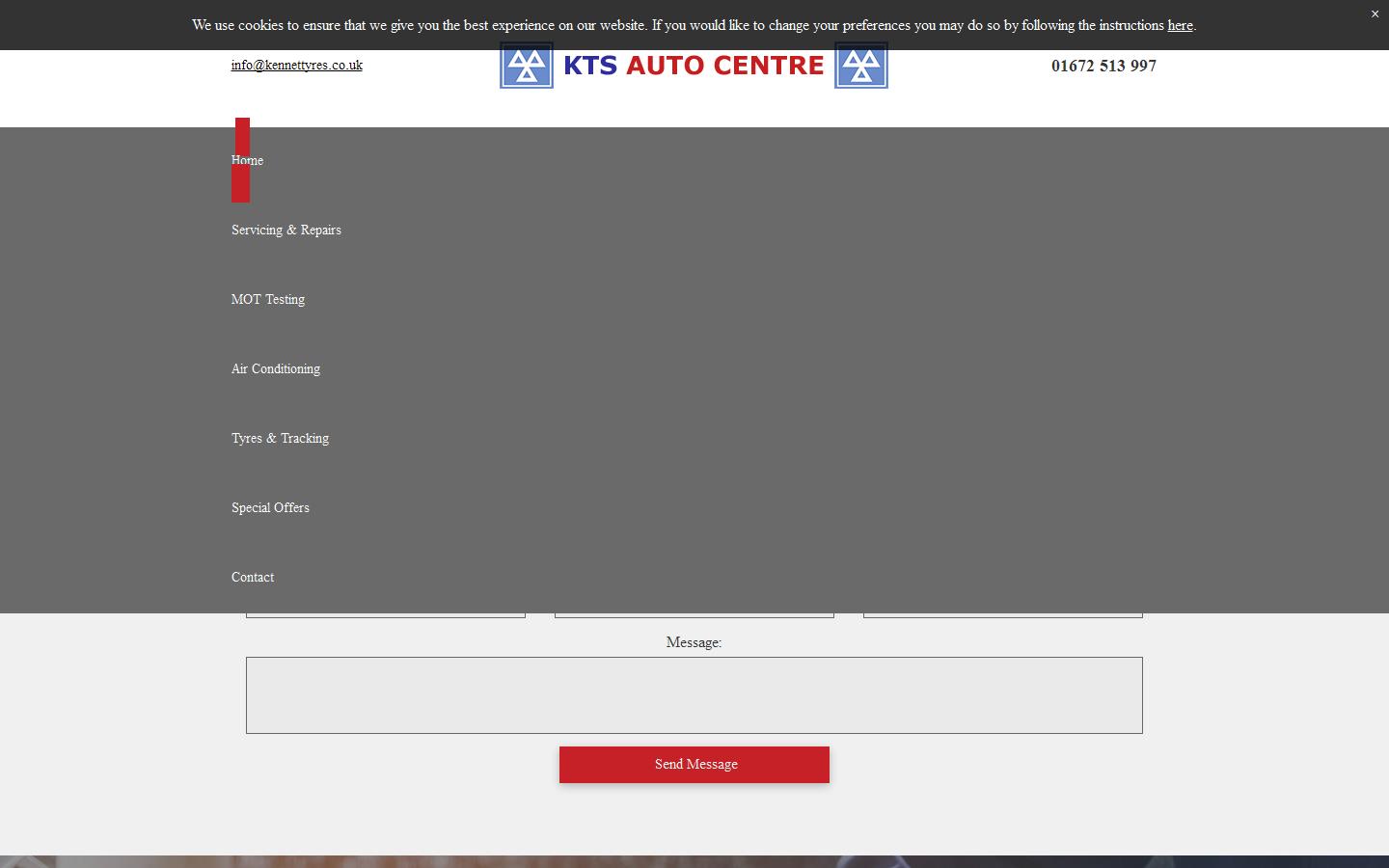 K T S Auto Centre Website