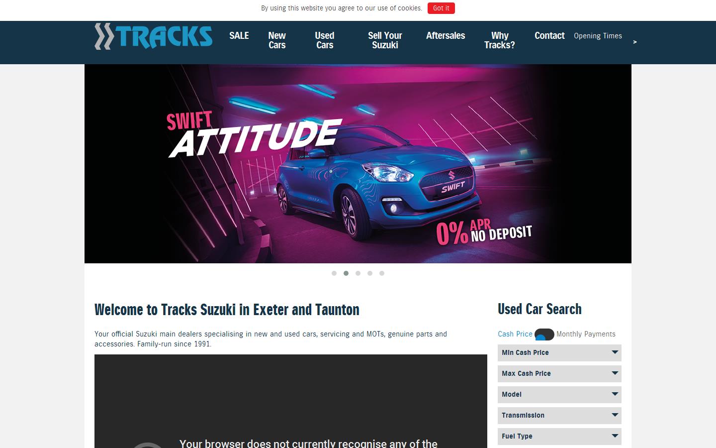 Tracks of Exeter Ltd Website