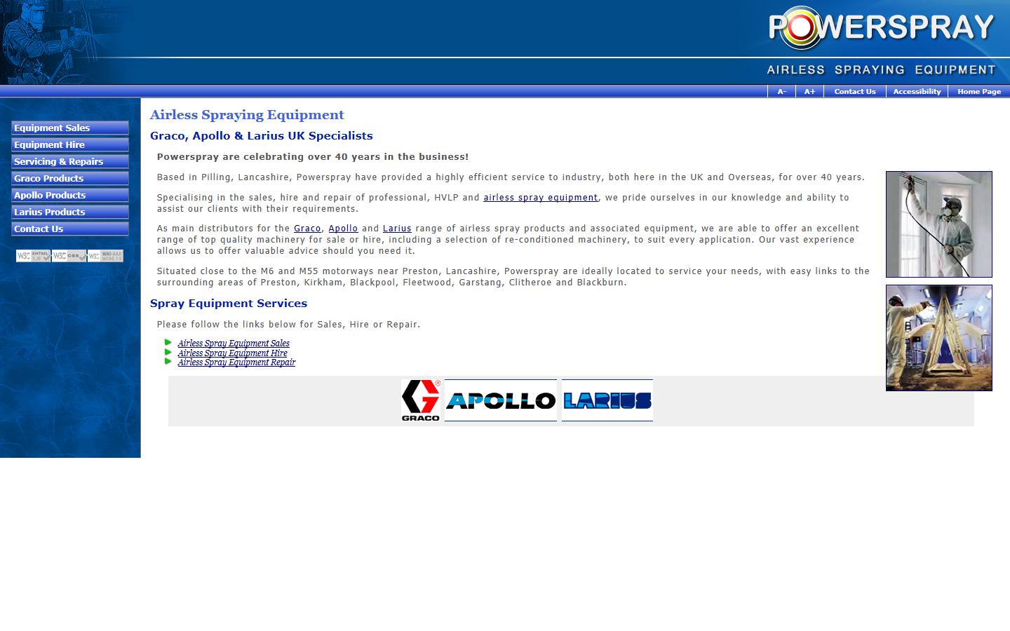 Powerspray Equipment Website