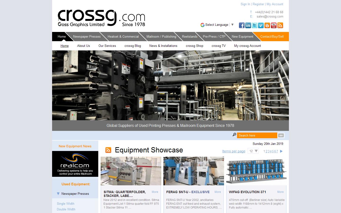 Cross Graphics Ltd Website