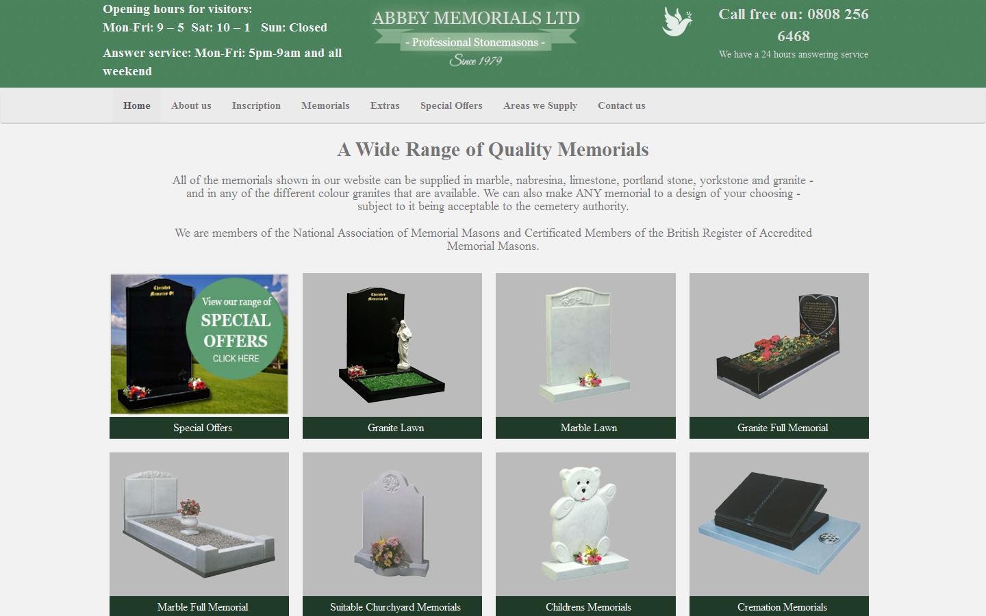 Abbey Memorials Ltd Website