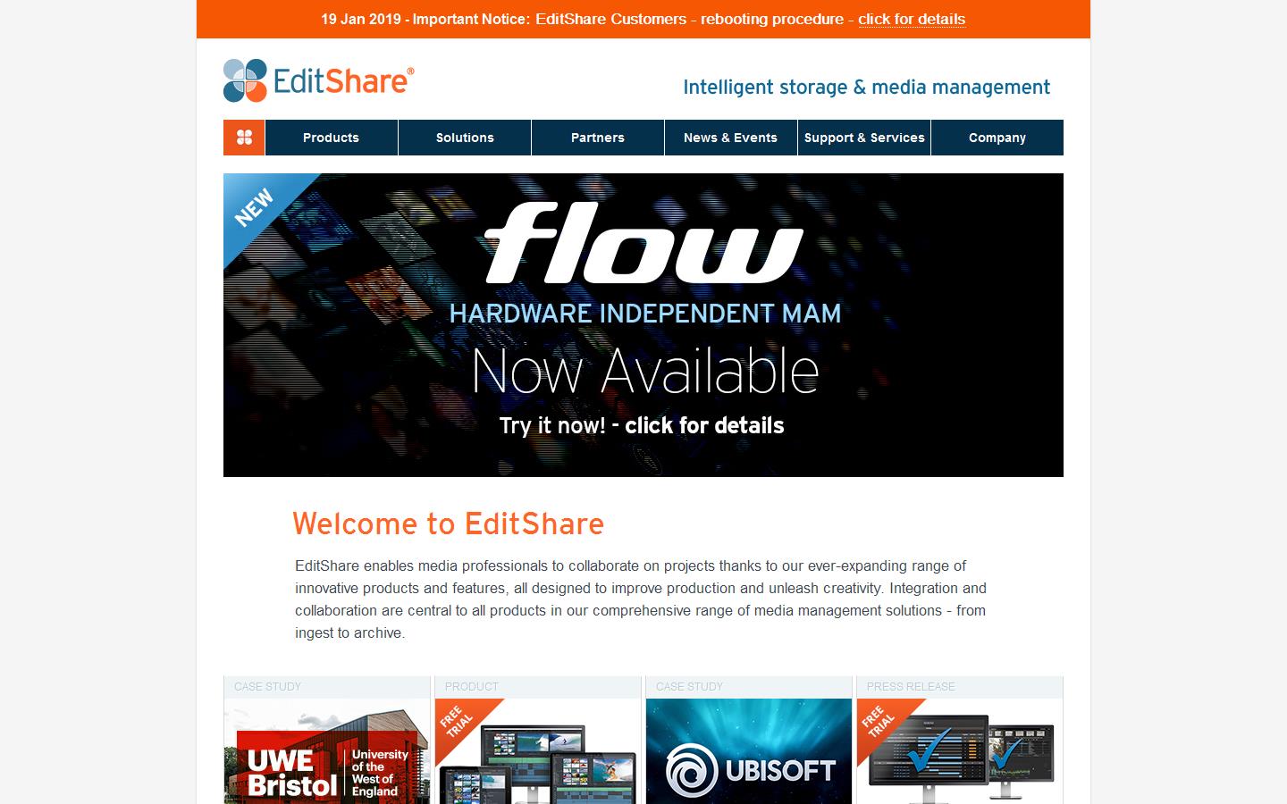 Editshare Website