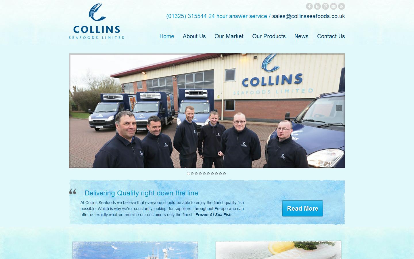 Collins Seafoods Ltd Website