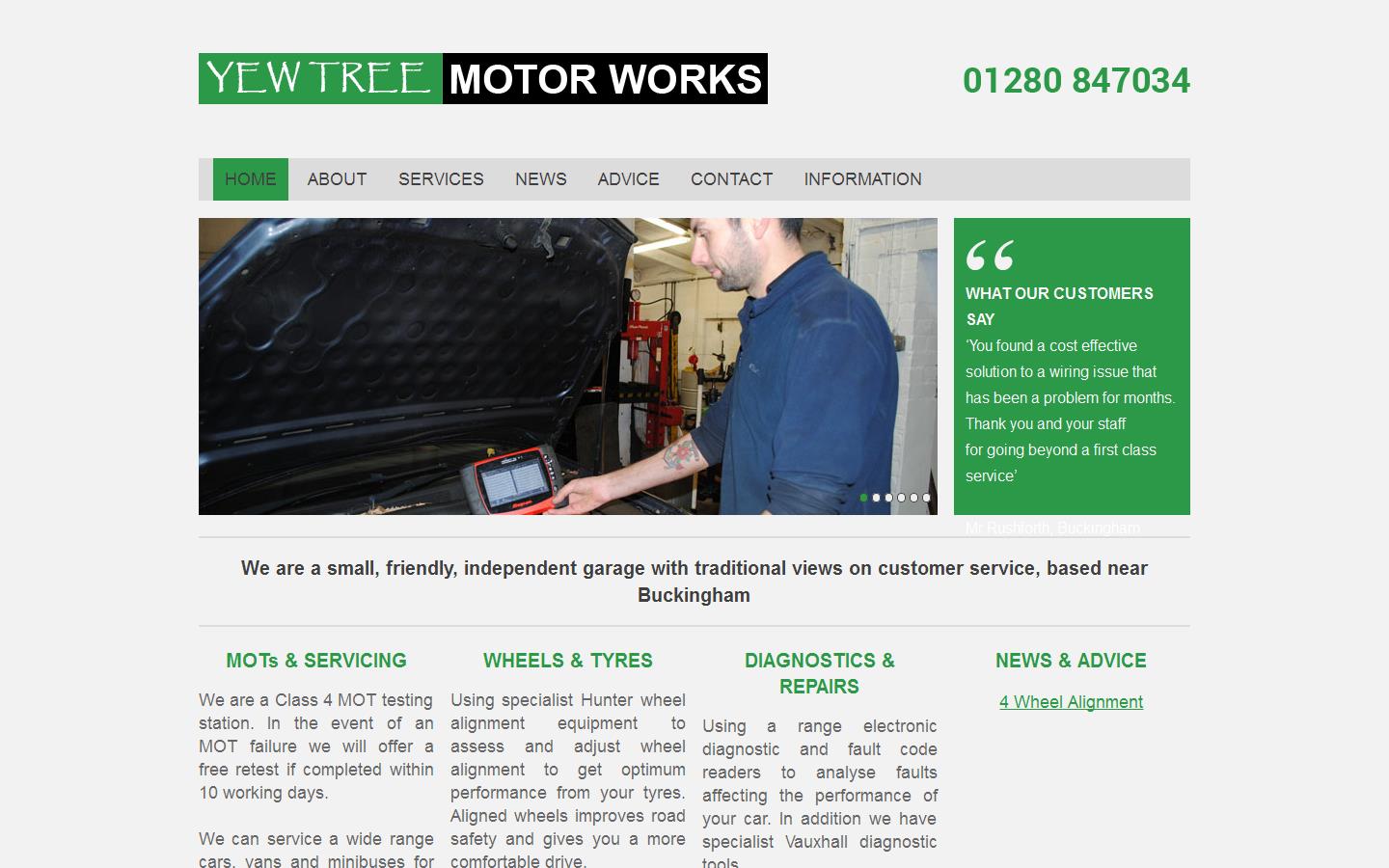 Yew Tree Motor Works Website