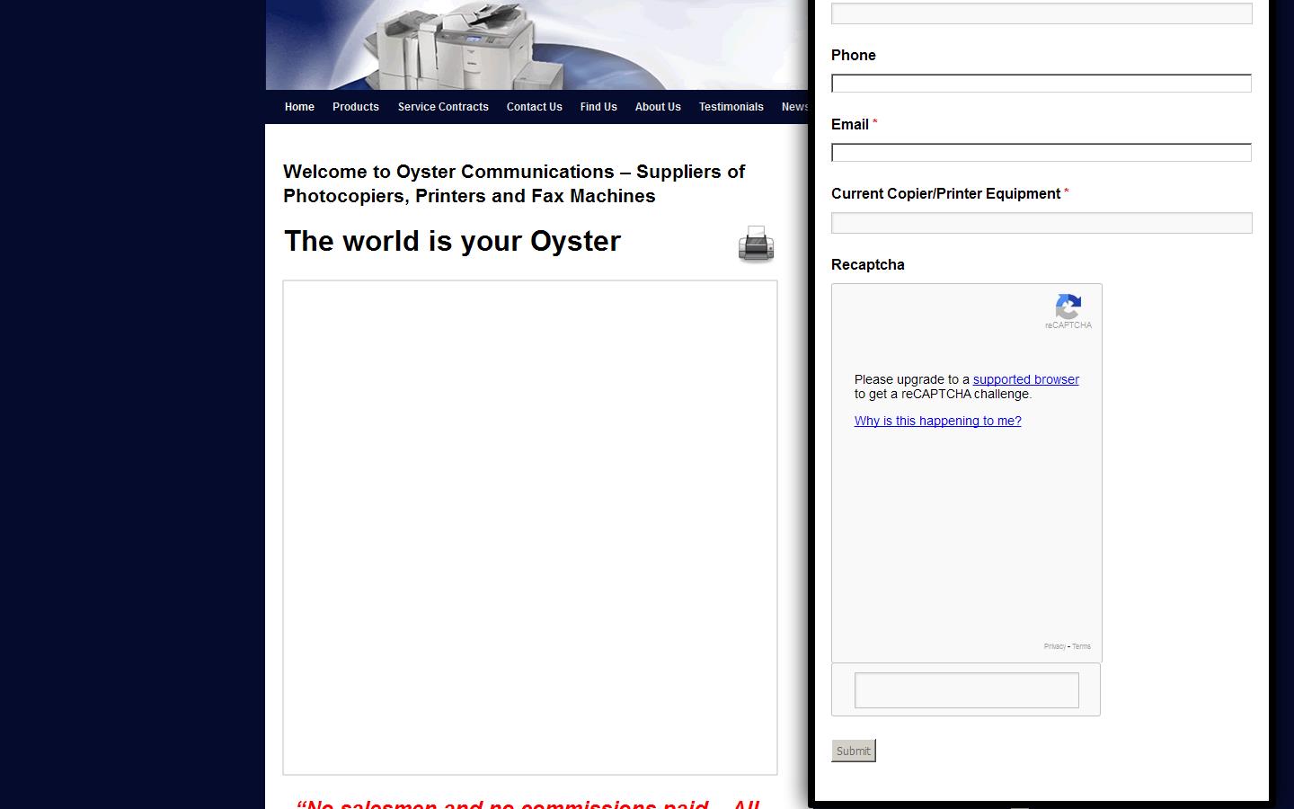 Oyster Communications Website