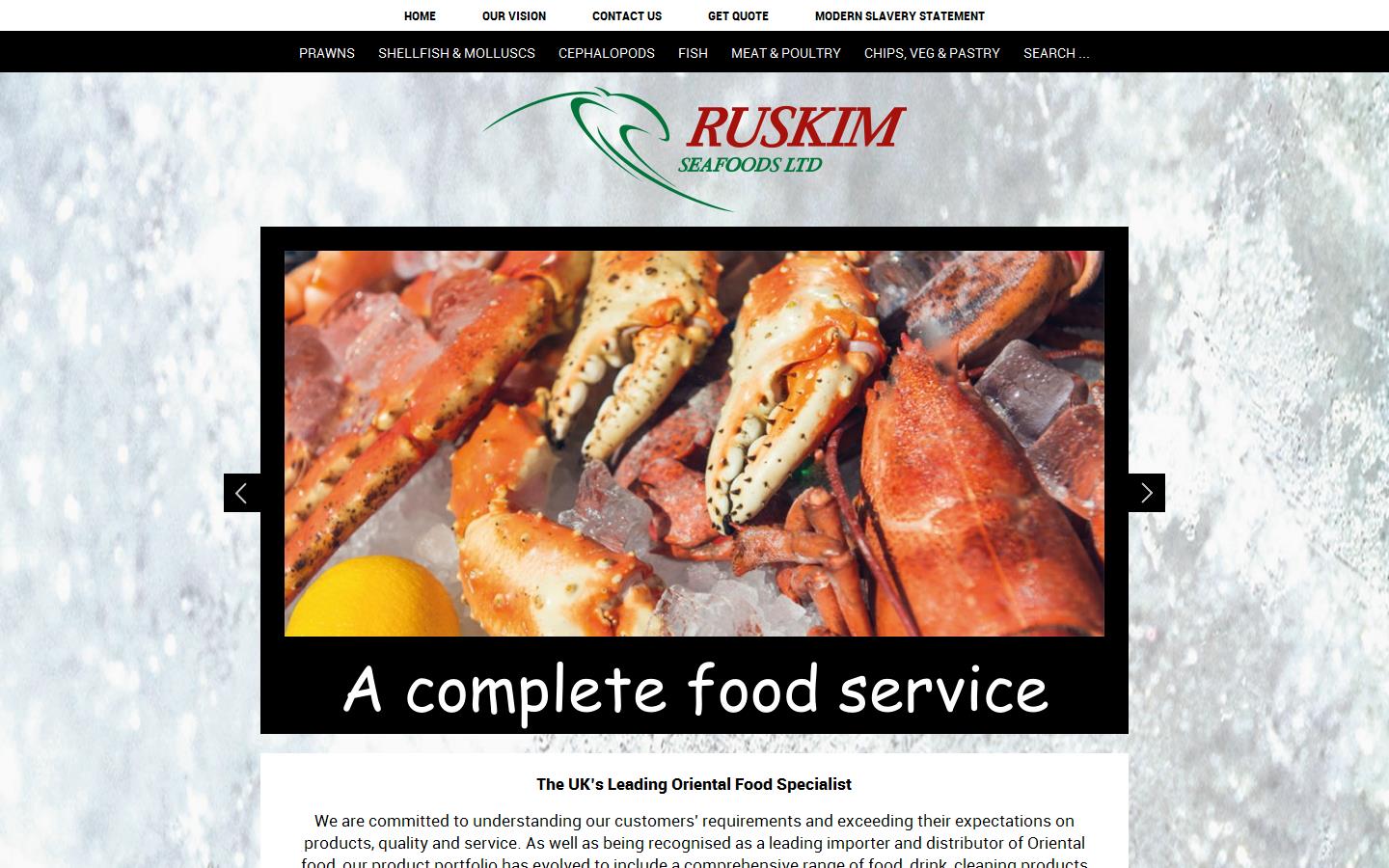 Ruskim Seafoods Ltd Website