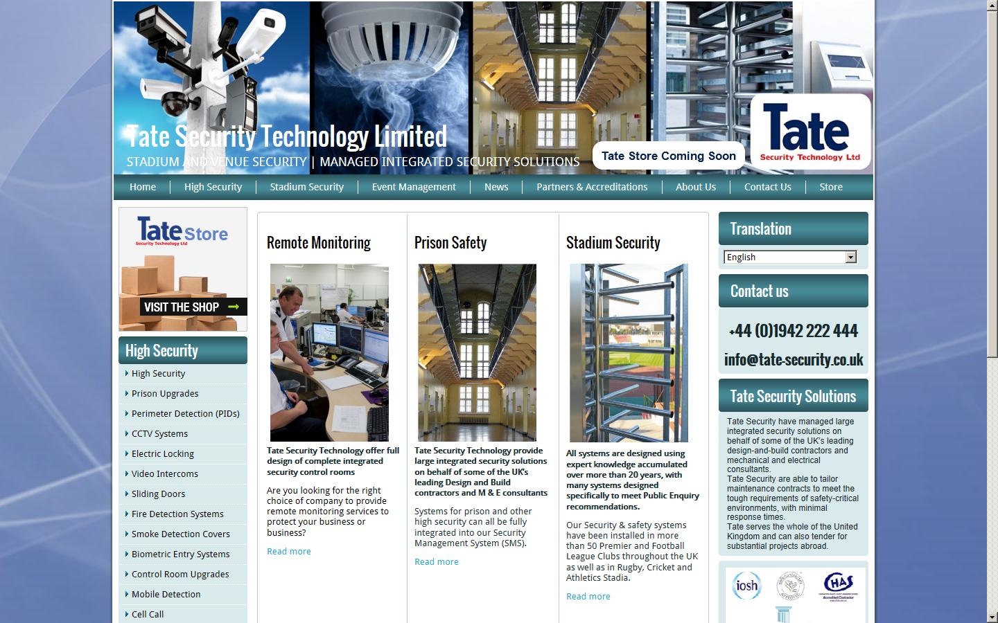 Tate Security Website