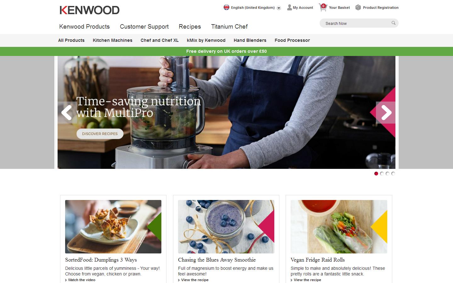 Kenwood Delonghi & Braun Website