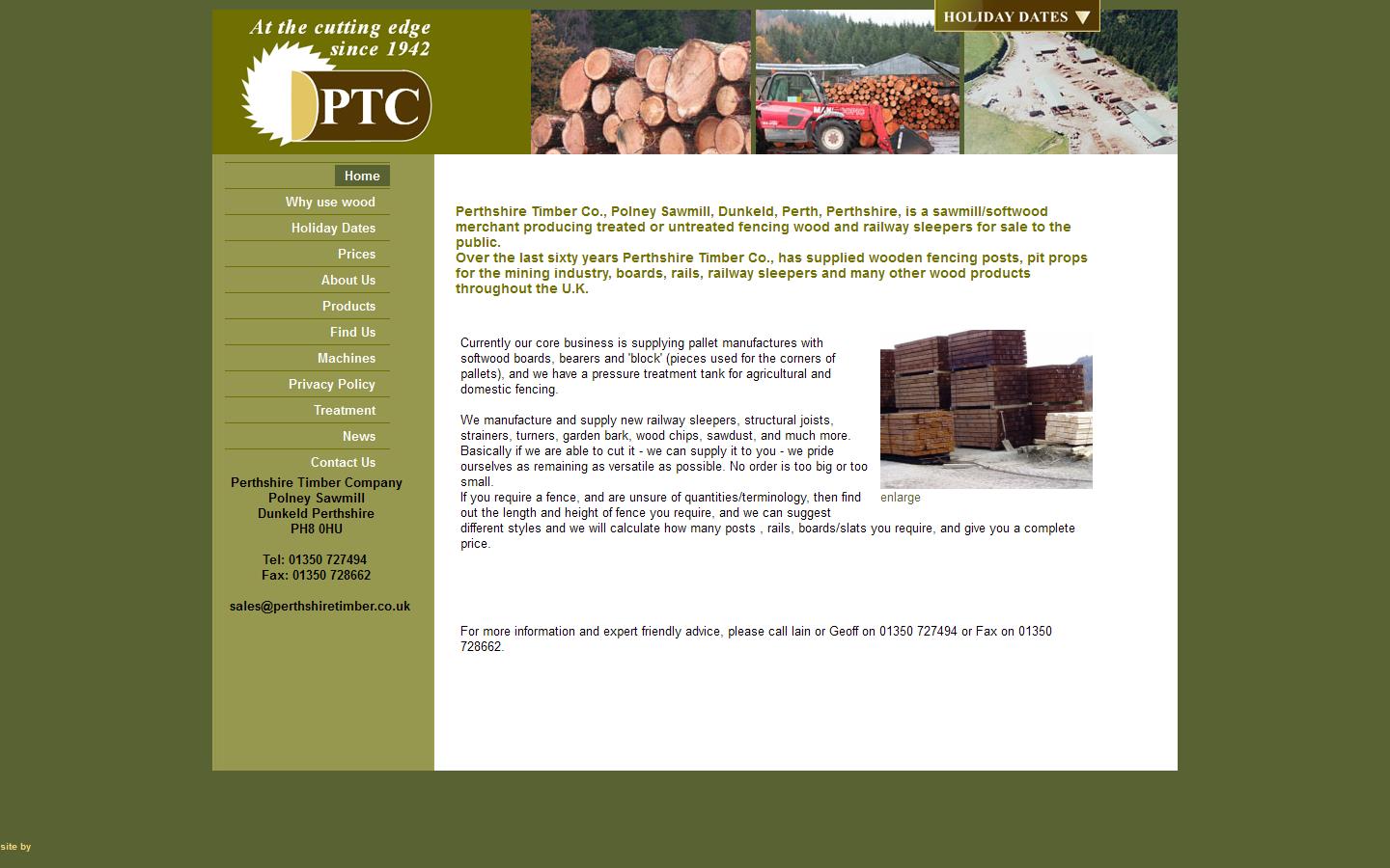 Perthshire Timber Company Ltd Website