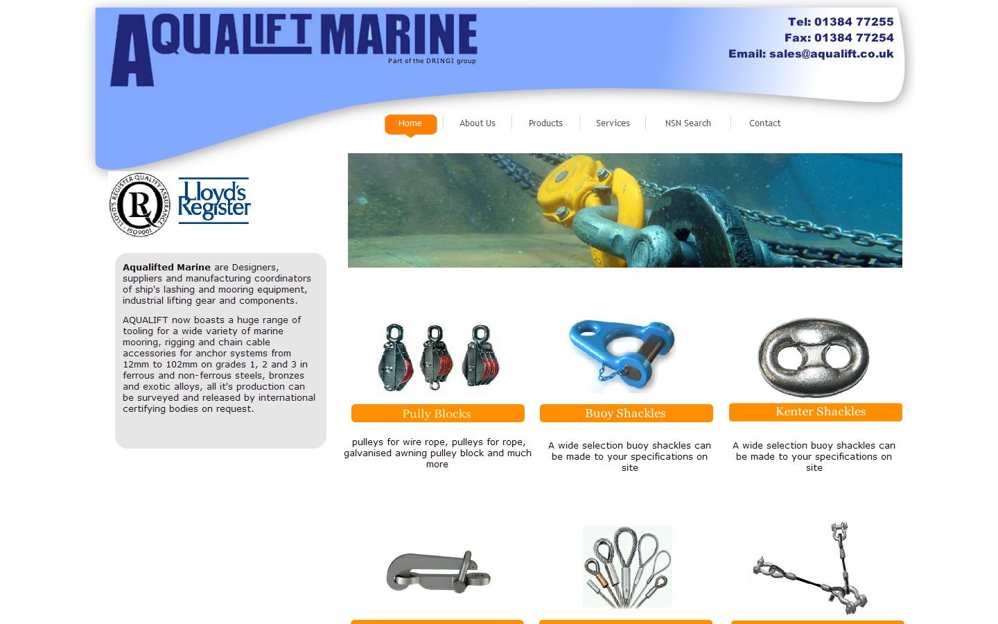 Aqualift Marine Website