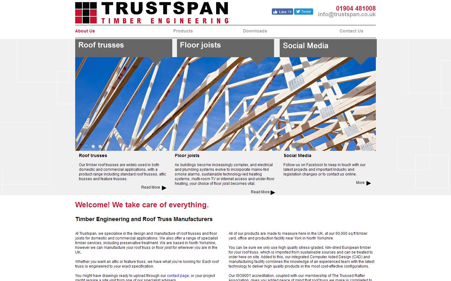 Trustspan Timber Engineering Website