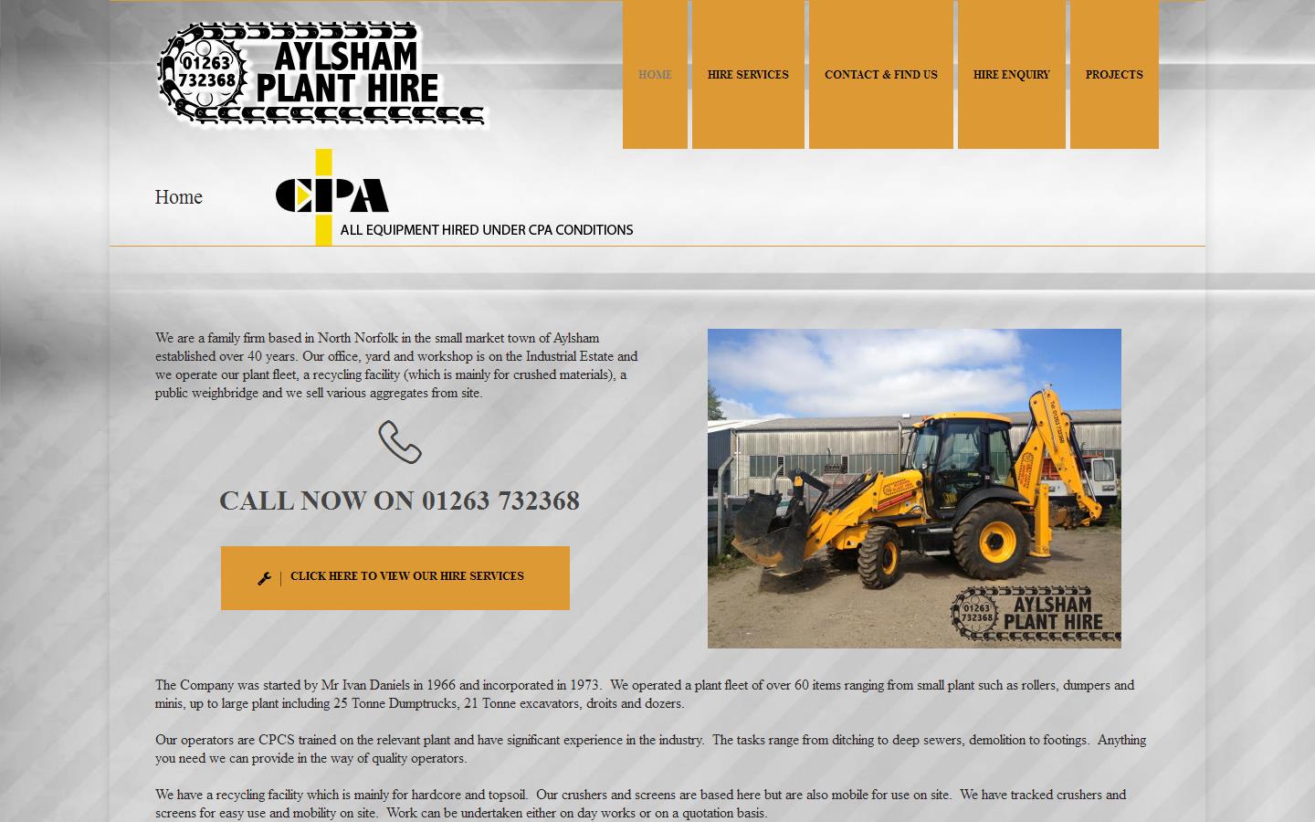 Aylsham Plant Hire Website