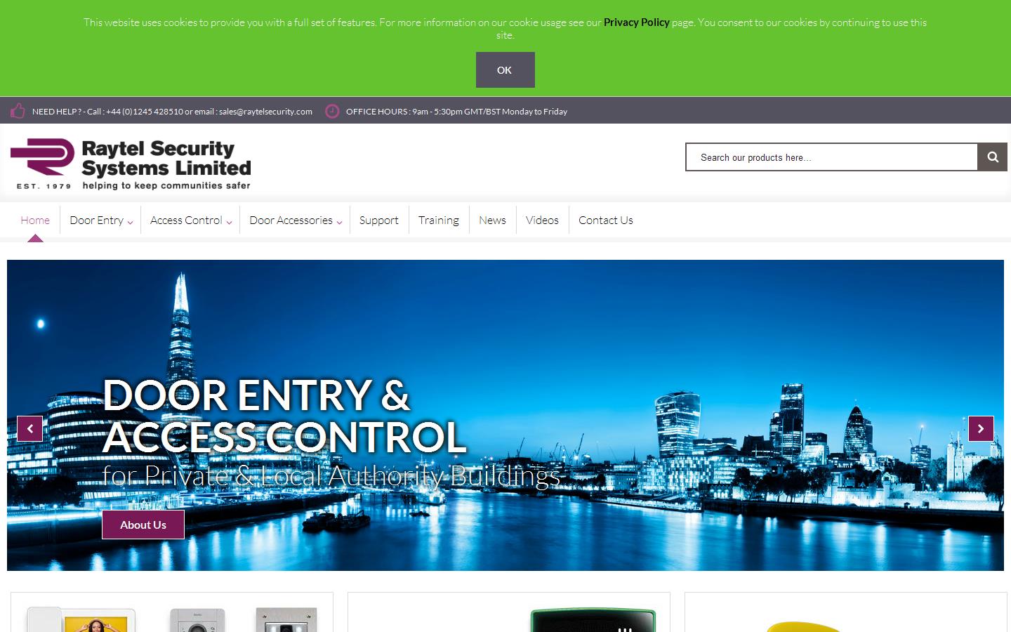 Raytel Security Systems Ltd Website